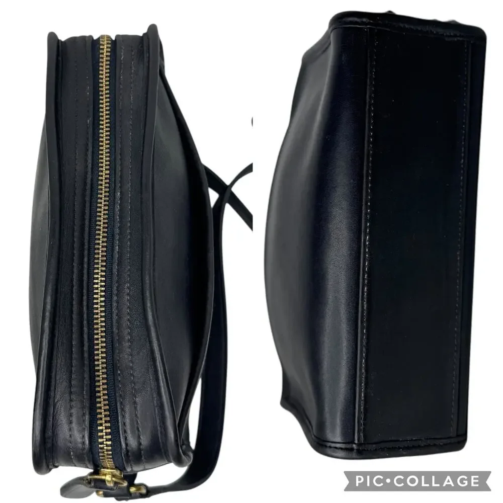 Vintage Coach Metropolis zip crossbody Shoulder Bag | Black Leather 9087